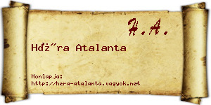 Héra Atalanta névjegykártya